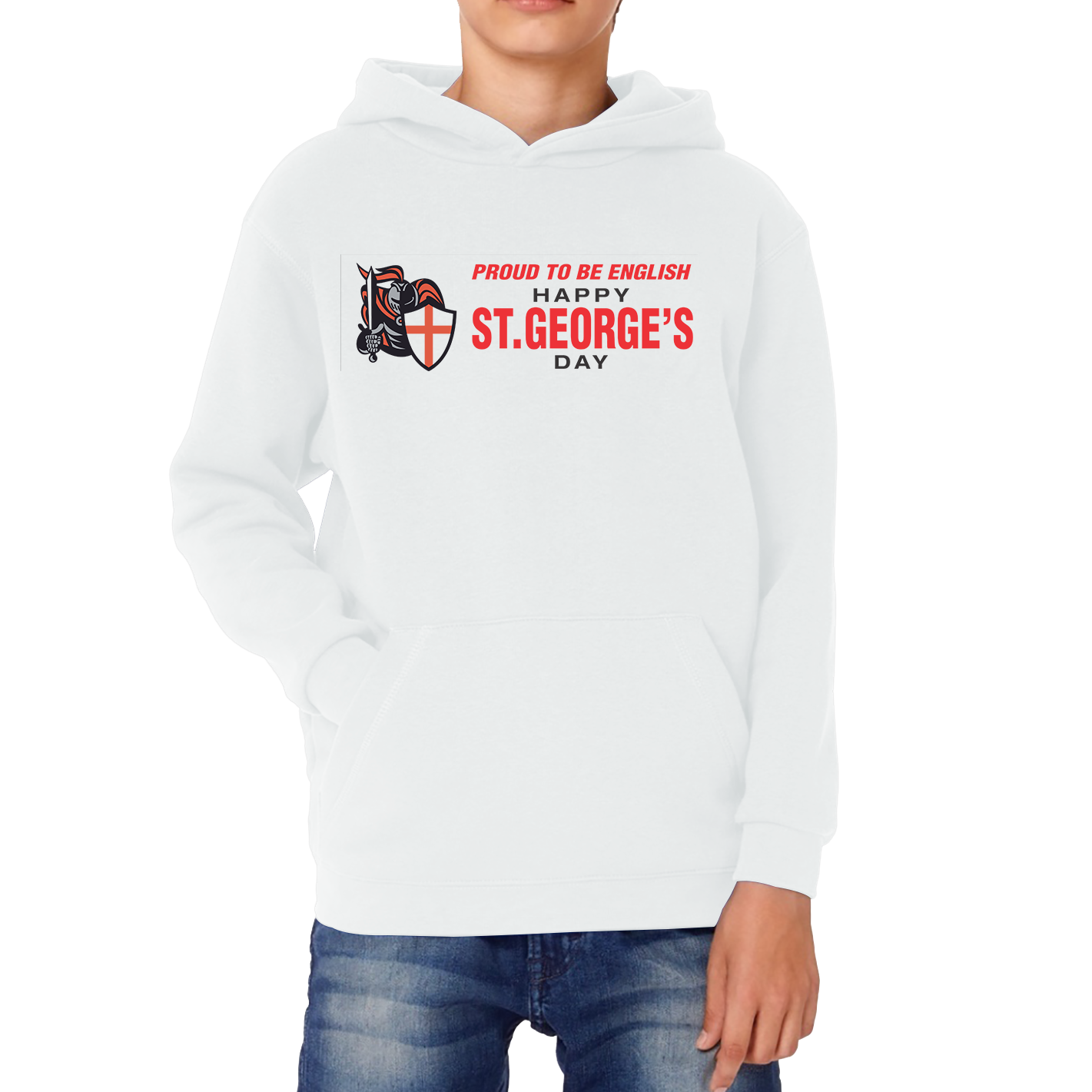 Proud To Be English Happy St. George's Day Knight Saint George Hoodie
