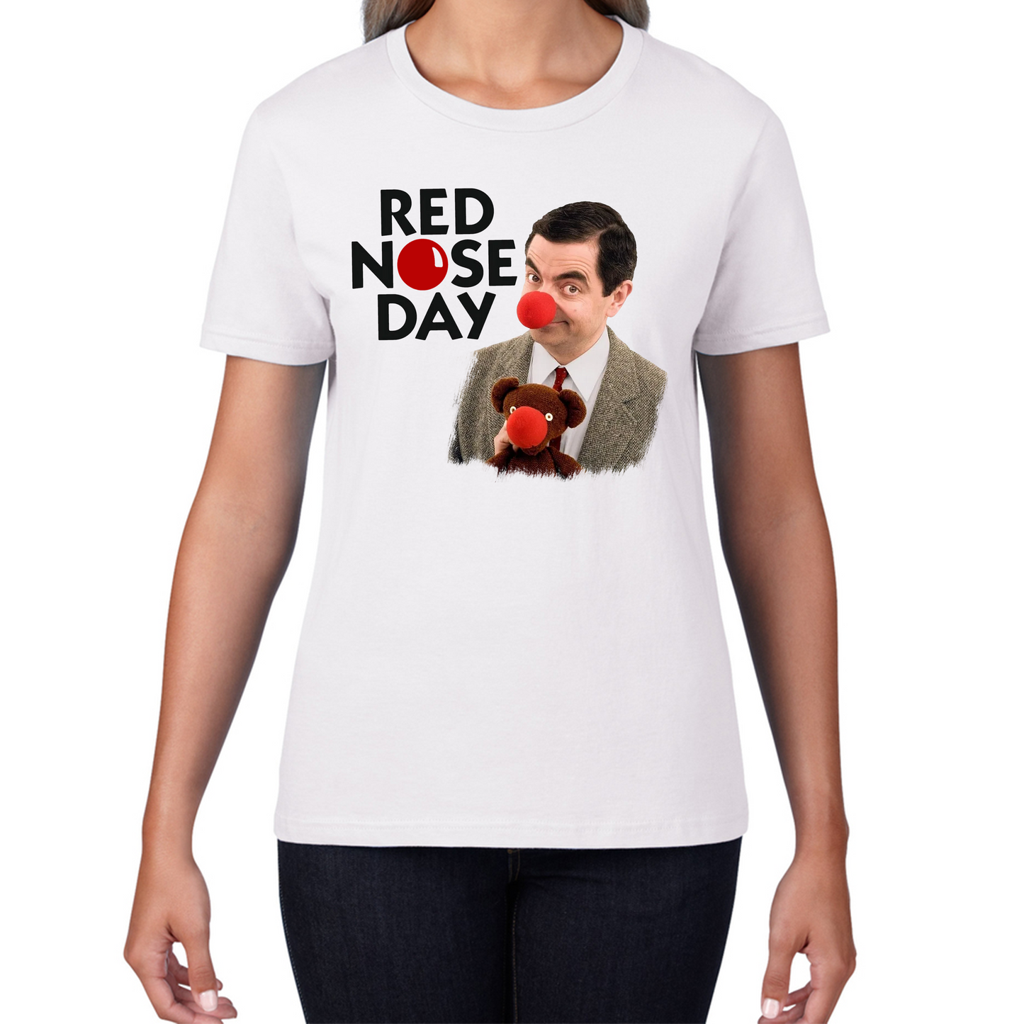 Red Nose Day Funny Mr Bean T Shirt