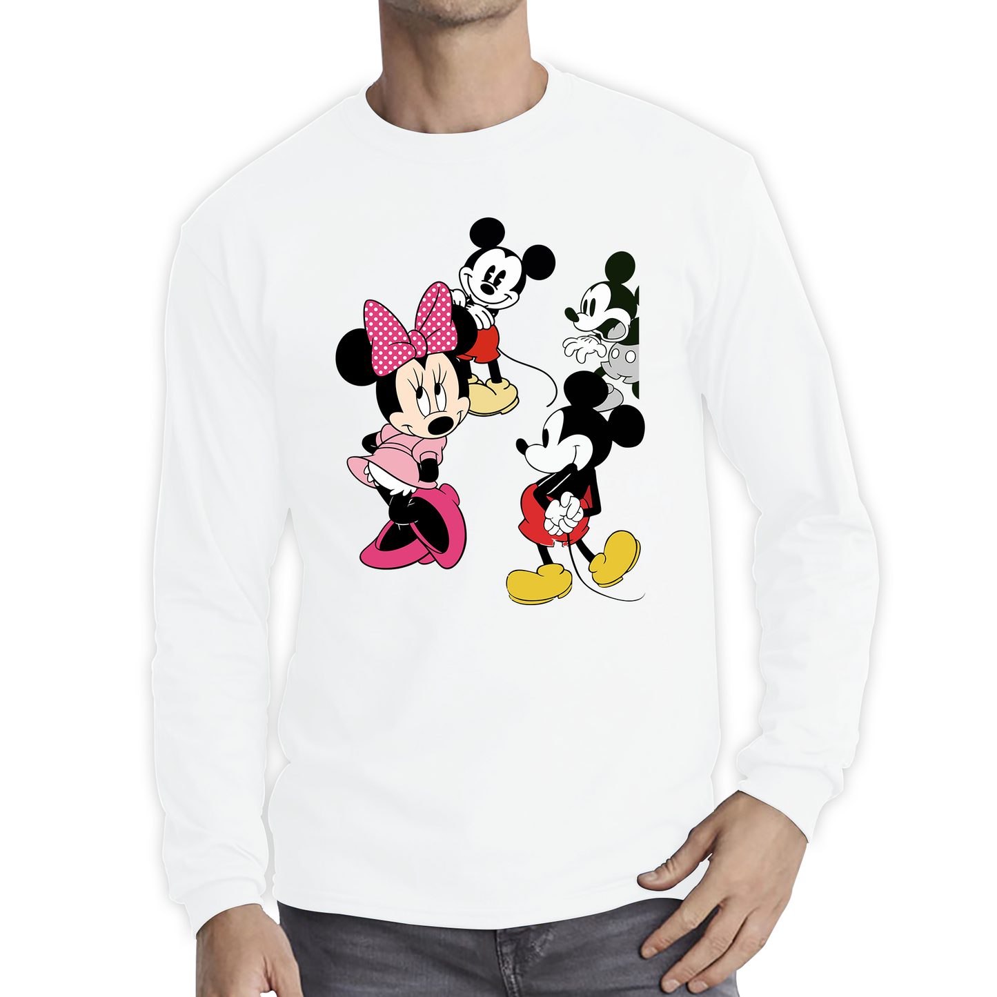 Disney Mickey & Minnie Mouse Disneyland Cartoon Characters Disney World Walt Disney Long Sleeve T Shirt