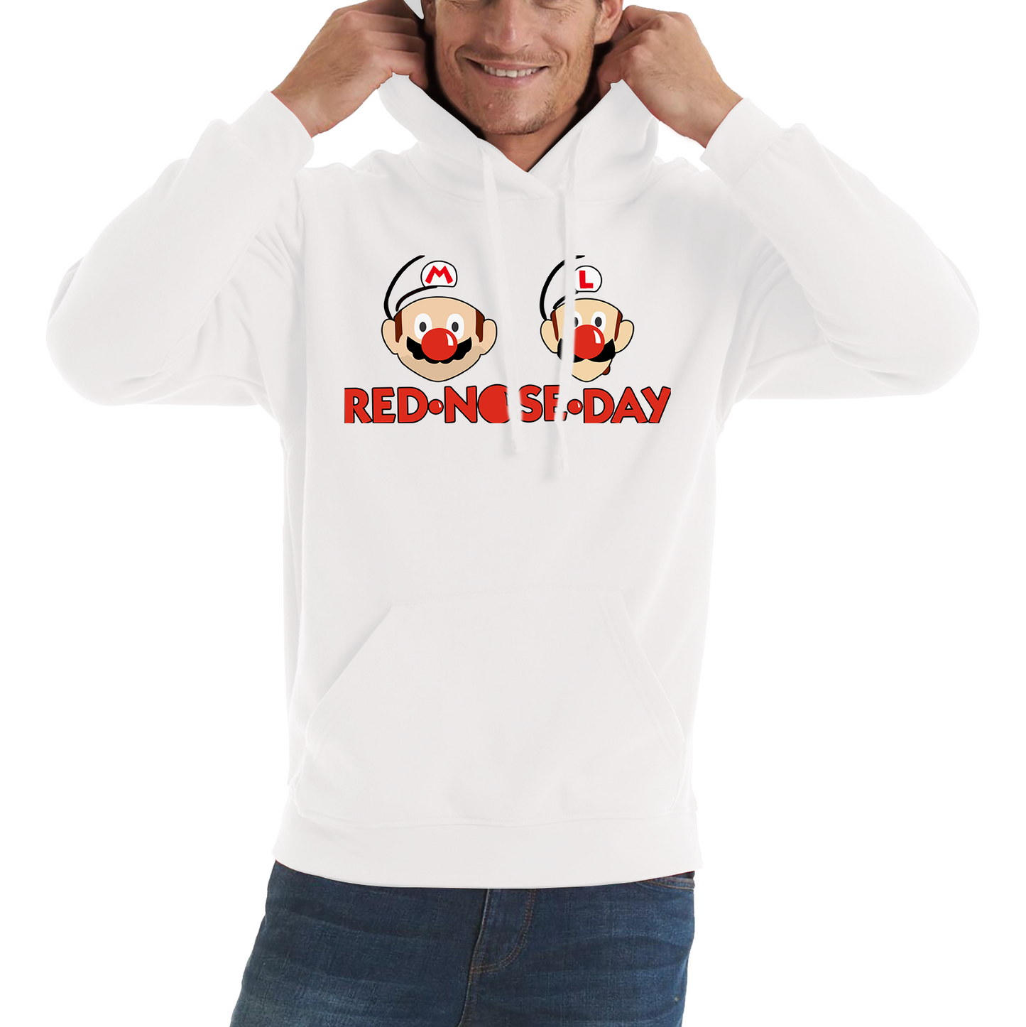 Super Mario Bros Red Nose Day Hoodie