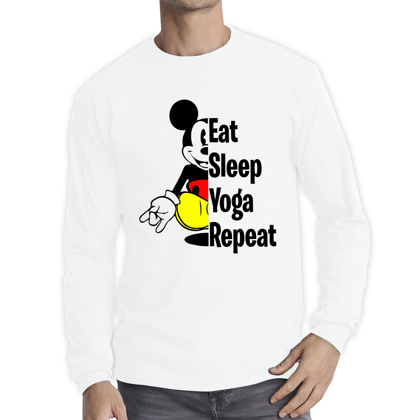 Mickey Mouse Eat Sleep Yoga Repeat Funny T Shirt