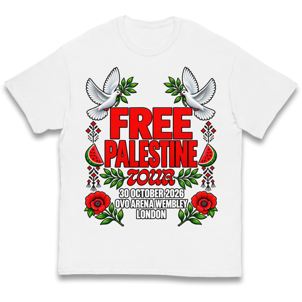 Macklemore and Friends Free Palestine Tour London 2026 Kids T-Shirt