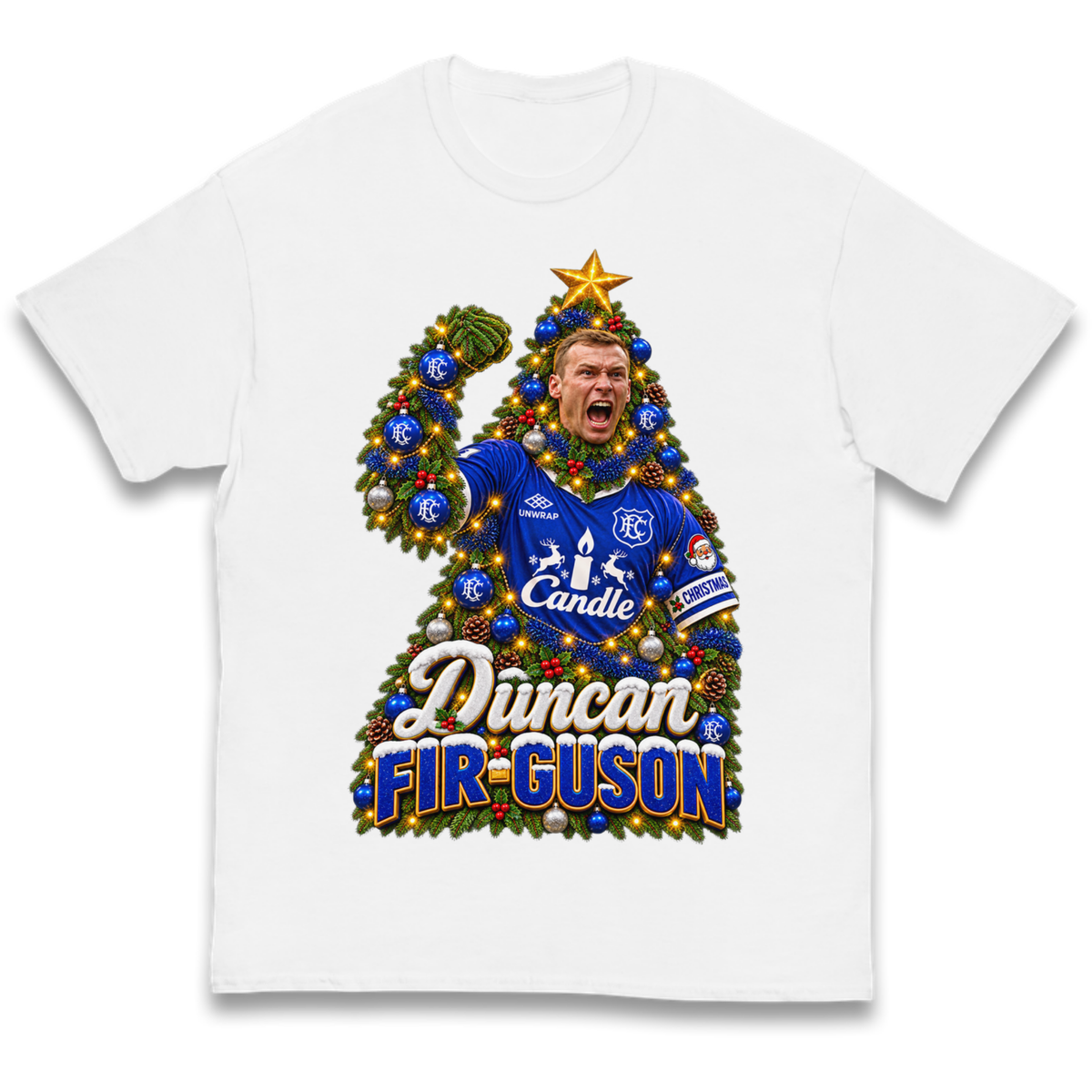 Duncan Ferguson Everton Christmas Kids T-Shirt