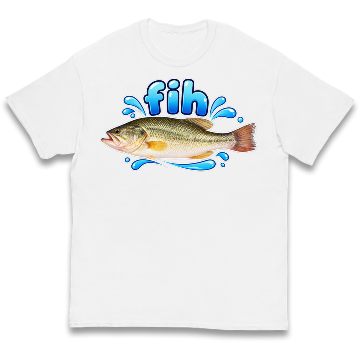 Fih Funny Bass Fish Kids T-Shirt