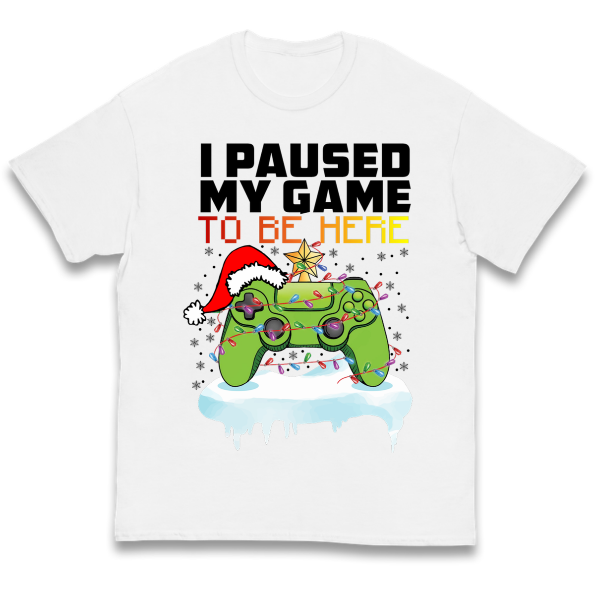 I Paused My Game Christmas Kids T-Shirt