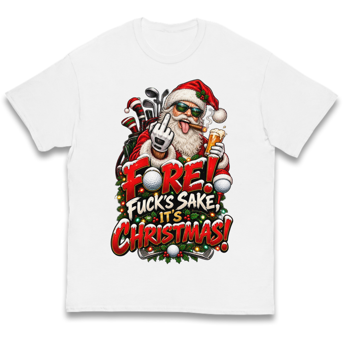 Rude Golf Christmas Kids T-Shirt