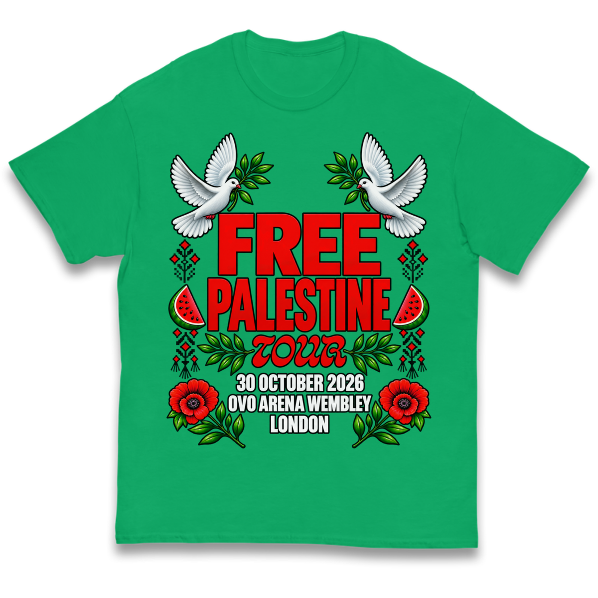 Macklemore and Friends Free Palestine Tour London 2026 Kids T-Shirt