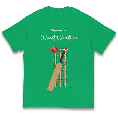 Cricket Bat Graphic Christmas Kids T-Shirt