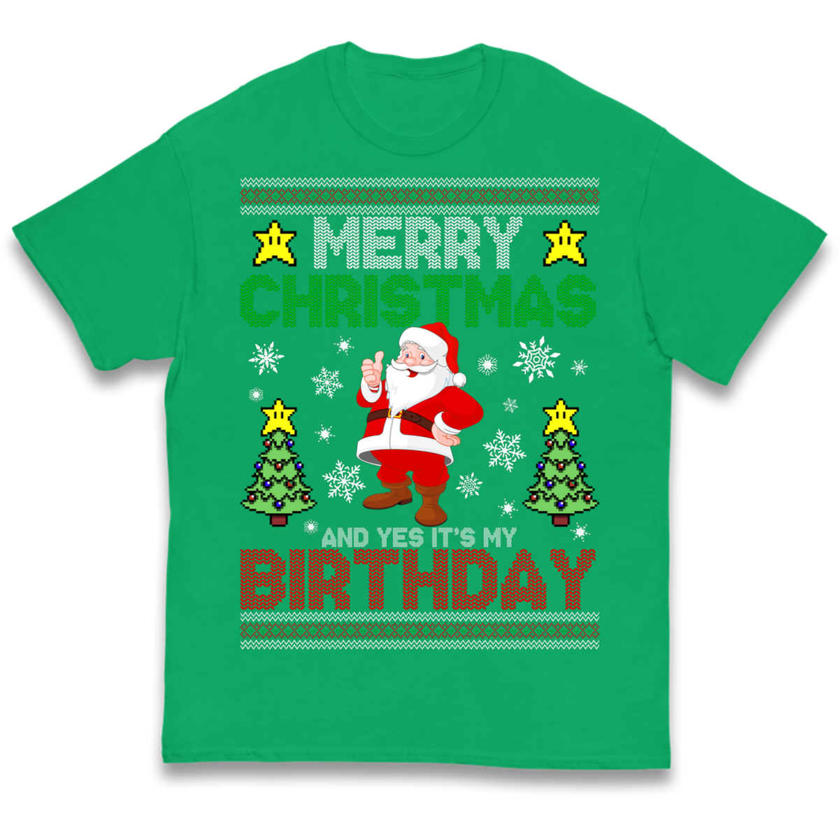 Santa birthday design Kids T-Shirt