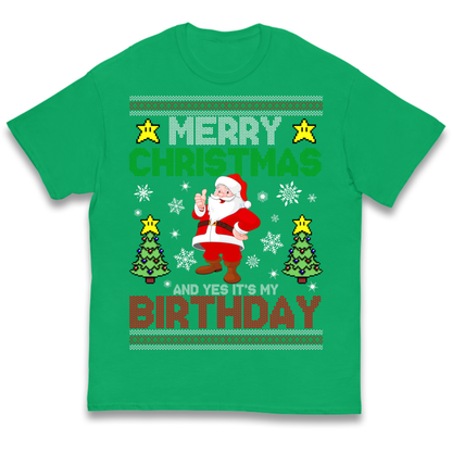Santa birthday design Kids T-Shirt