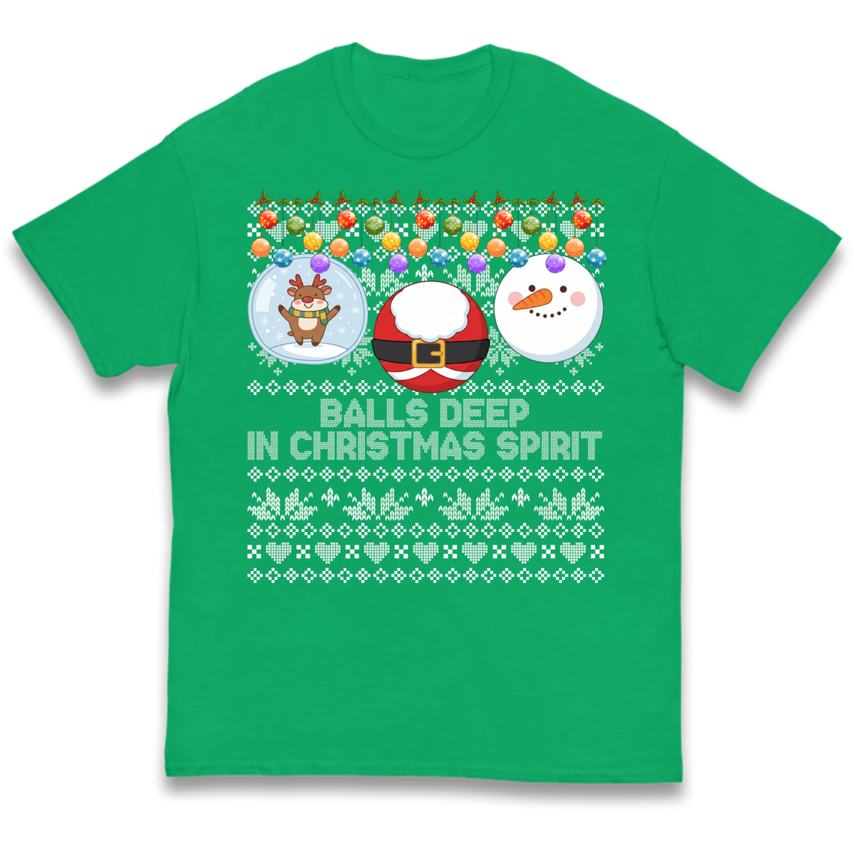 Balls Deep in Christmas Spirit Christmas Jumper Kids T-Shirt