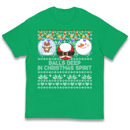 Balls Deep in Christmas Spirit Christmas Jumper Kids T-Shirt
