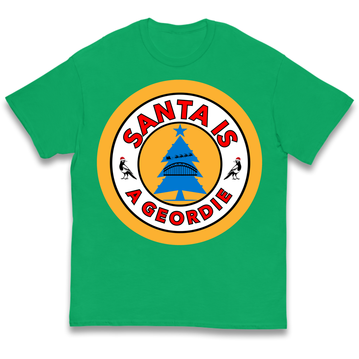 Geordie Santa  Christmas Kids T-Shirt