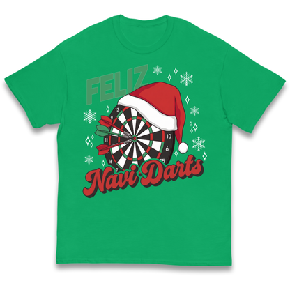 Feliz Navidarts Kids T-Shirt - Festive Darts Design