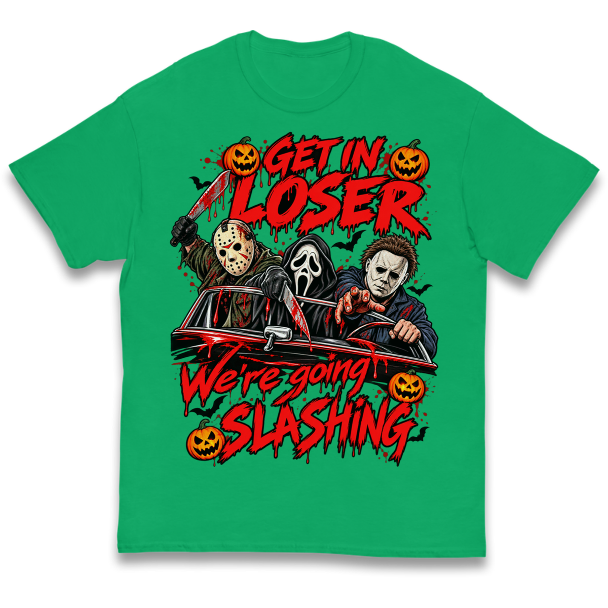 Retro Horror Movie Halloween Slasher Villains Kids T-Shirt