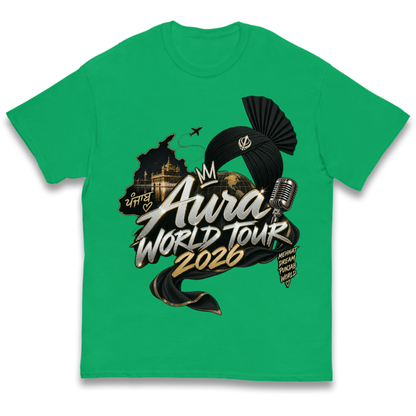 Diljit Dosanjh Aura World Tour 2026 Kids T-Shirt
