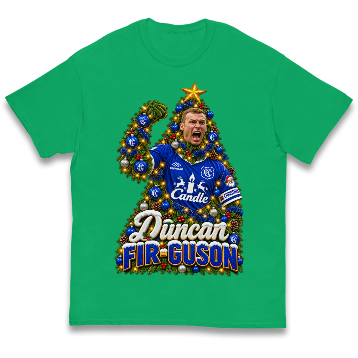 Duncan Ferguson Everton Christmas Kids T-Shirt