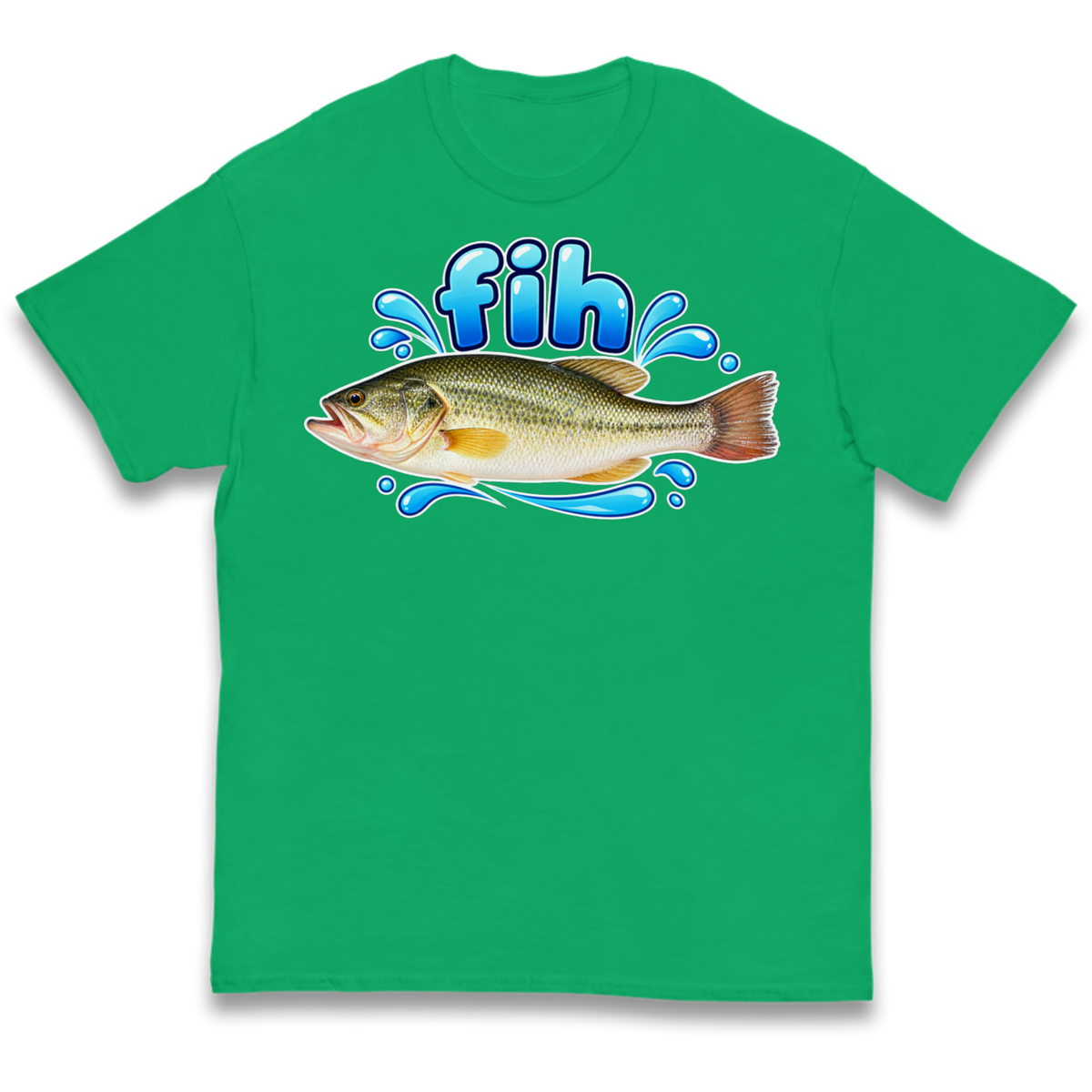 Fih Funny Bass Fish Kids T-Shirt