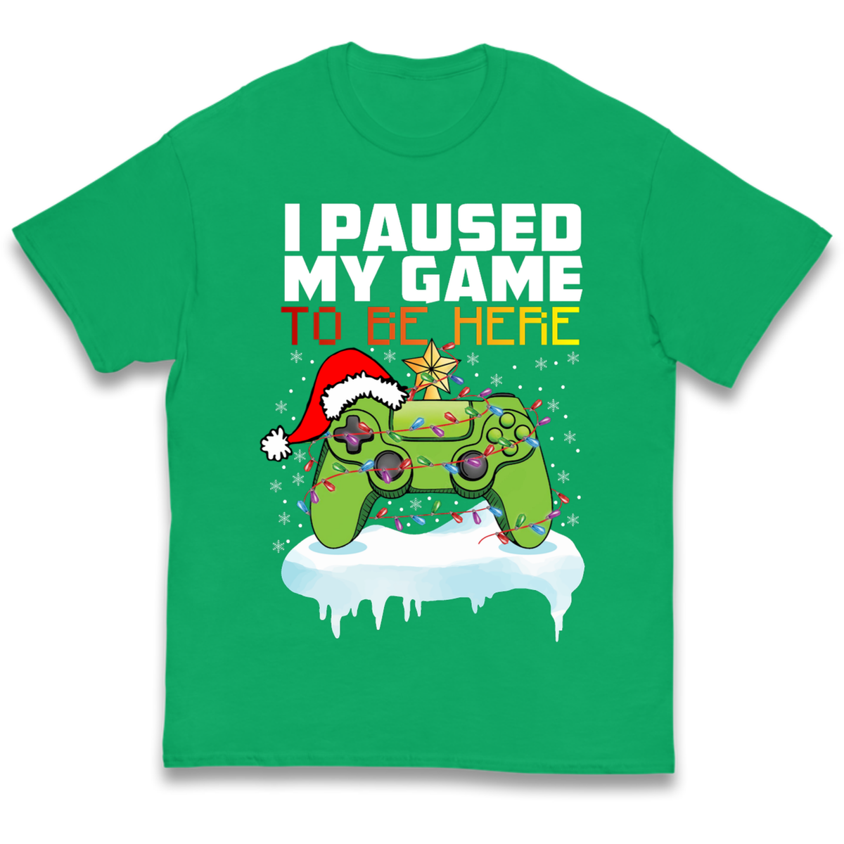 I Paused My Game Christmas Kids T-Shirt