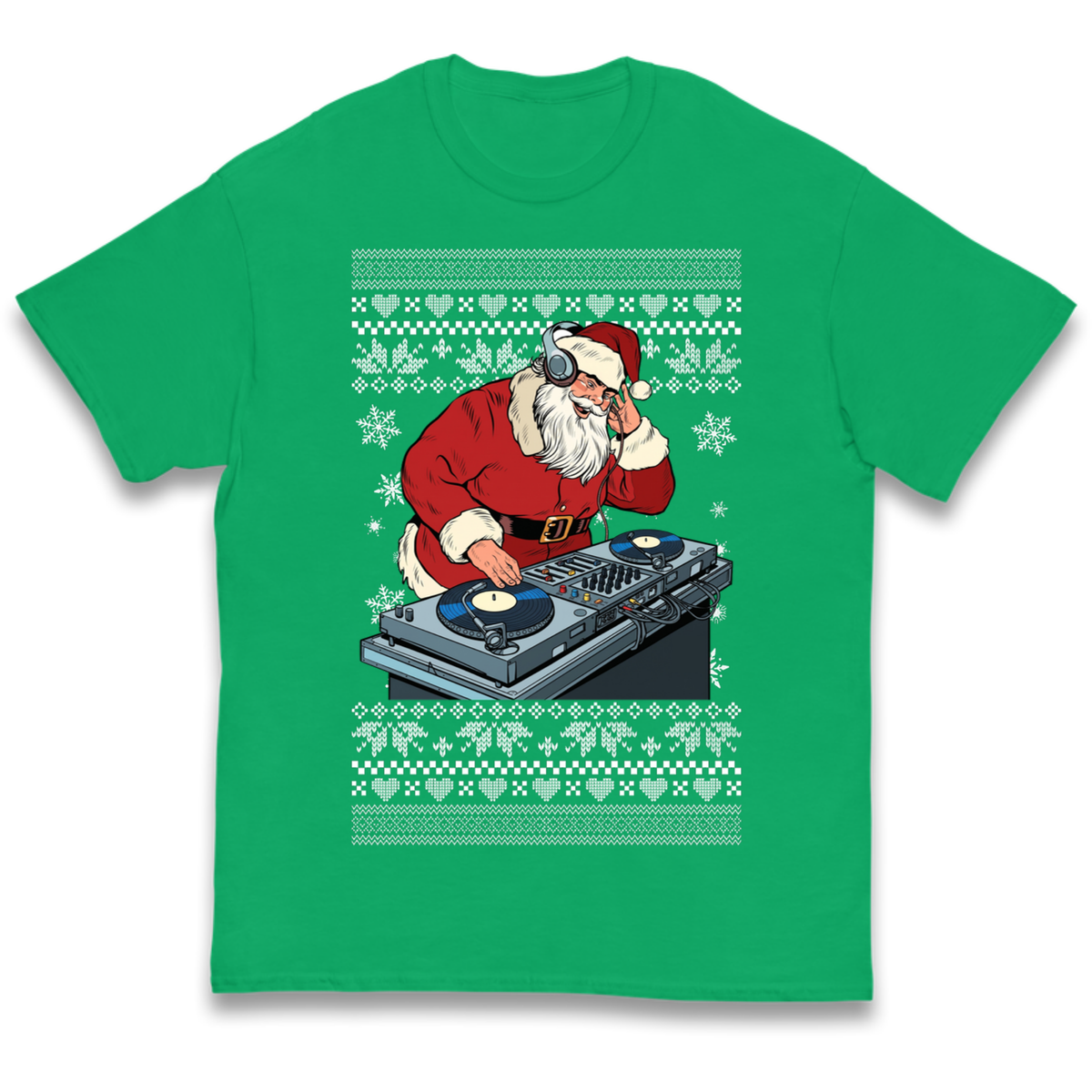 DJ Santa Christmas Kids T-Shirt