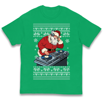 DJ Santa Christmas Kids T-Shirt