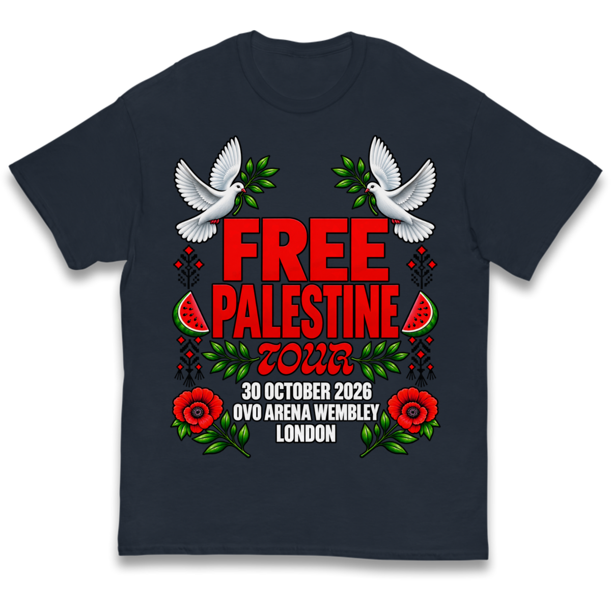 Macklemore and Friends Free Palestine Tour London 2026 Kids T-Shirt