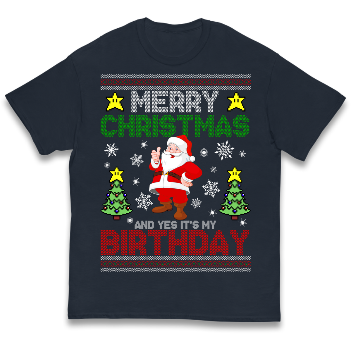 Santa birthday design Kids T-Shirt