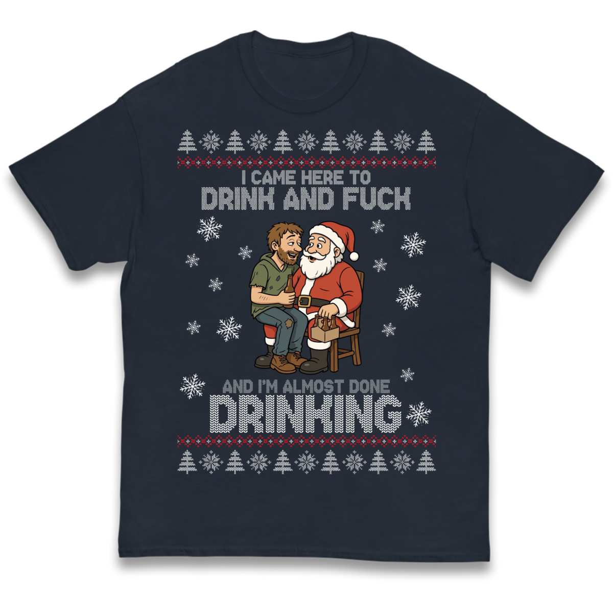 Rude Santa Graphic Kids T-Shirt