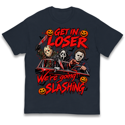Retro Horror Movie Halloween Slasher Villains Kids T-Shirt