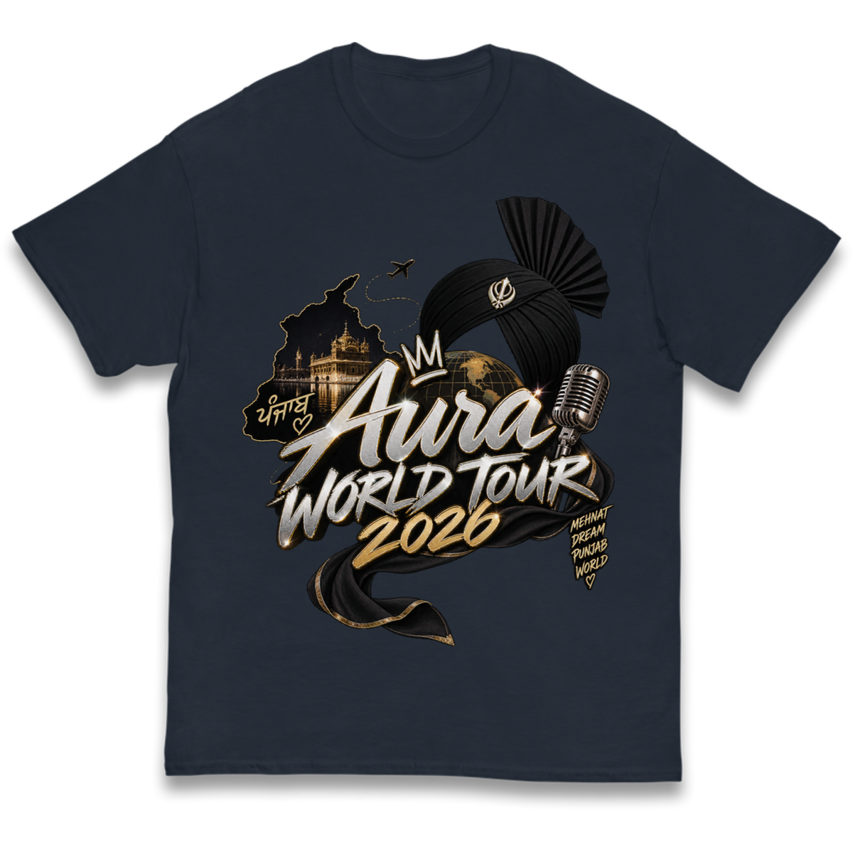 Diljit Dosanjh Aura World Tour 2026 Kids T-Shirt