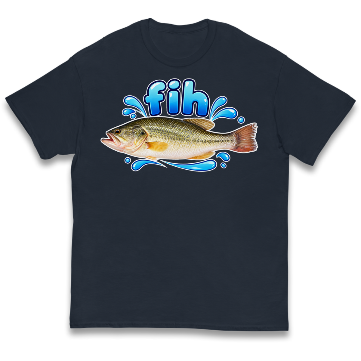 Fih Funny Bass Fish Kids T-Shirt