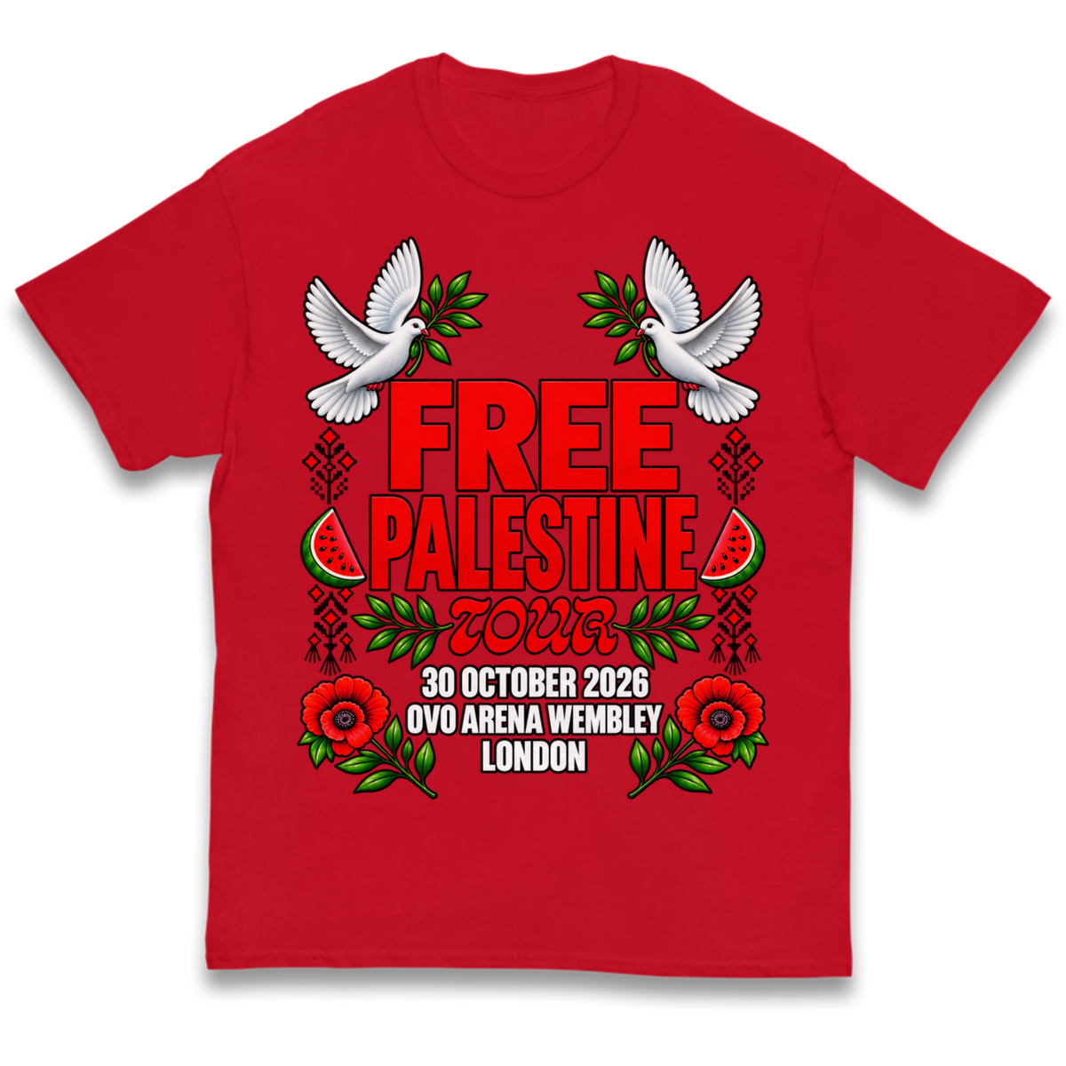 Macklemore and Friends Free Palestine Tour London 2026 Kids T-Shirt