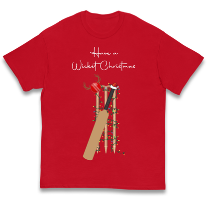 Cricket Bat Graphic Christmas Kids T-Shirt