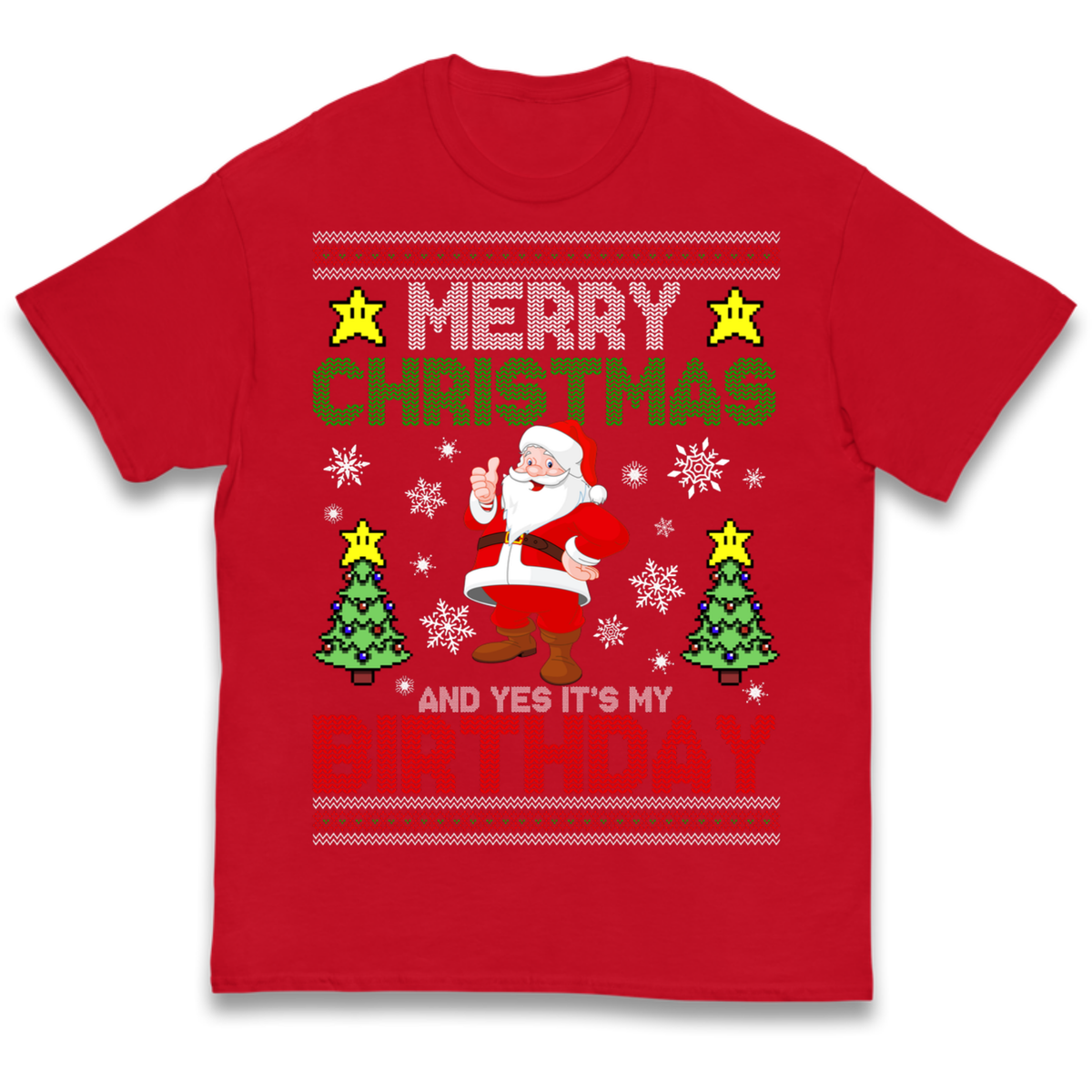 Santa birthday design Kids T-Shirt