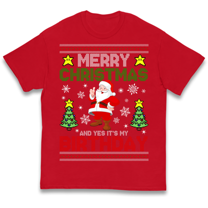 Santa birthday design Kids T-Shirt