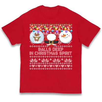 Balls Deep in Christmas Spirit Christmas Jumper Kids T-Shirt