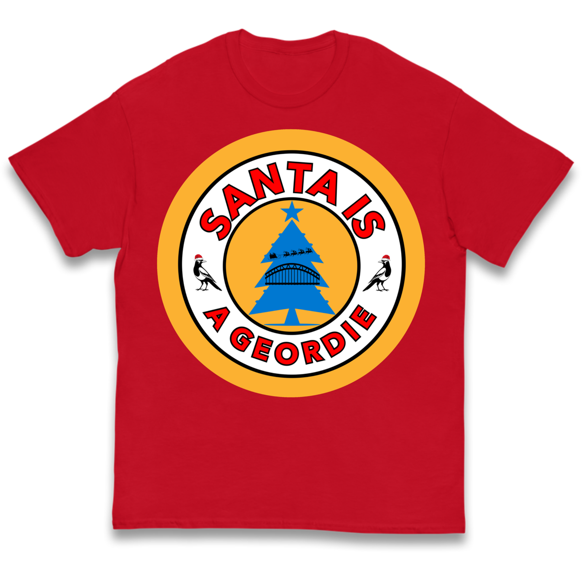 Geordie Santa  Christmas Kids T-Shirt
