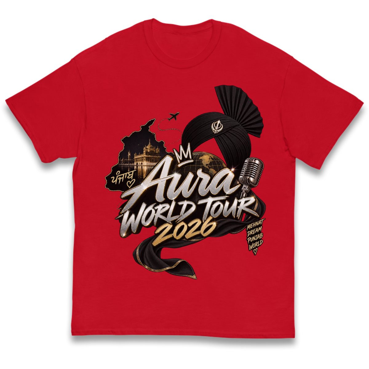 Diljit Dosanjh Aura World Tour 2026 Kids T-Shirt