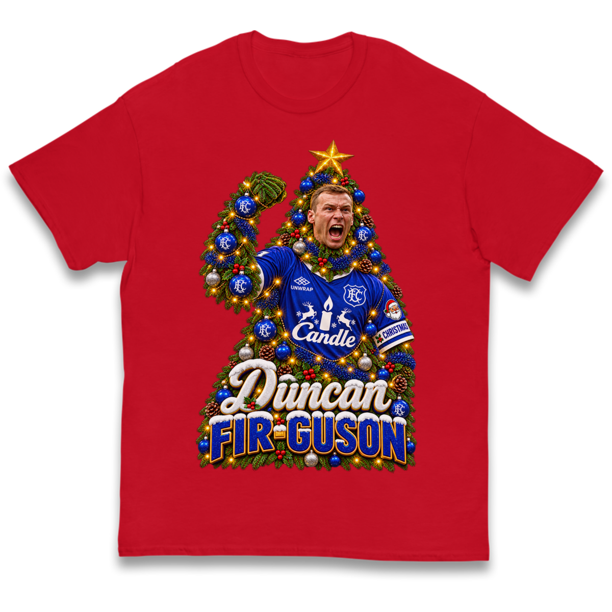 Duncan Ferguson Everton Christmas Kids T-Shirt