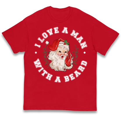 I Love A Man With A Beard Kids T-Shirt