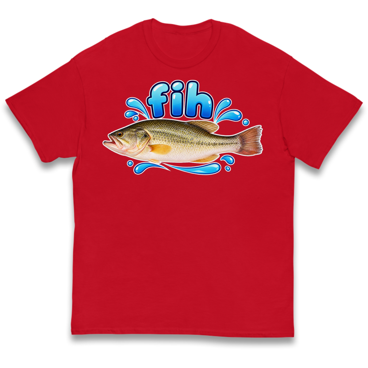Fih Funny Bass Fish Kids T-Shirt