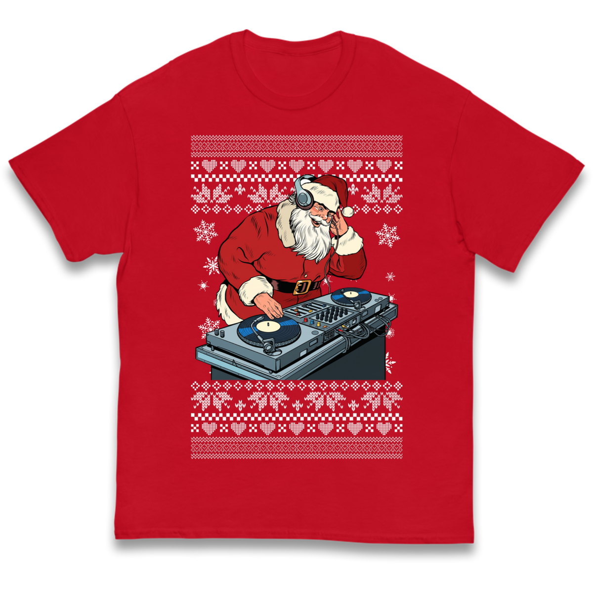DJ Santa Christmas Kids T-Shirt