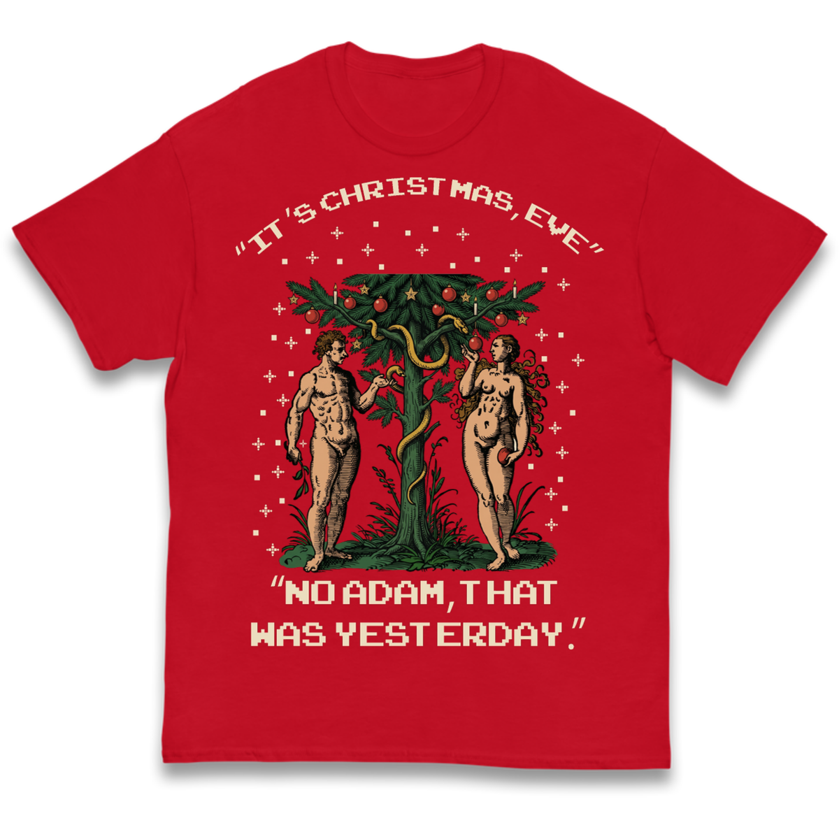 Adam & Eve Christmas Jumper Kids T-Shirt