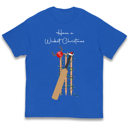 Cricket Bat Graphic Christmas Kids T-Shirt