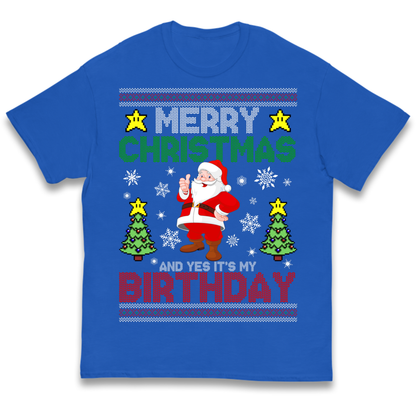 Santa birthday design Kids T-Shirt