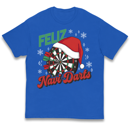 Feliz Navidarts Kids T-Shirt - Festive Darts Design