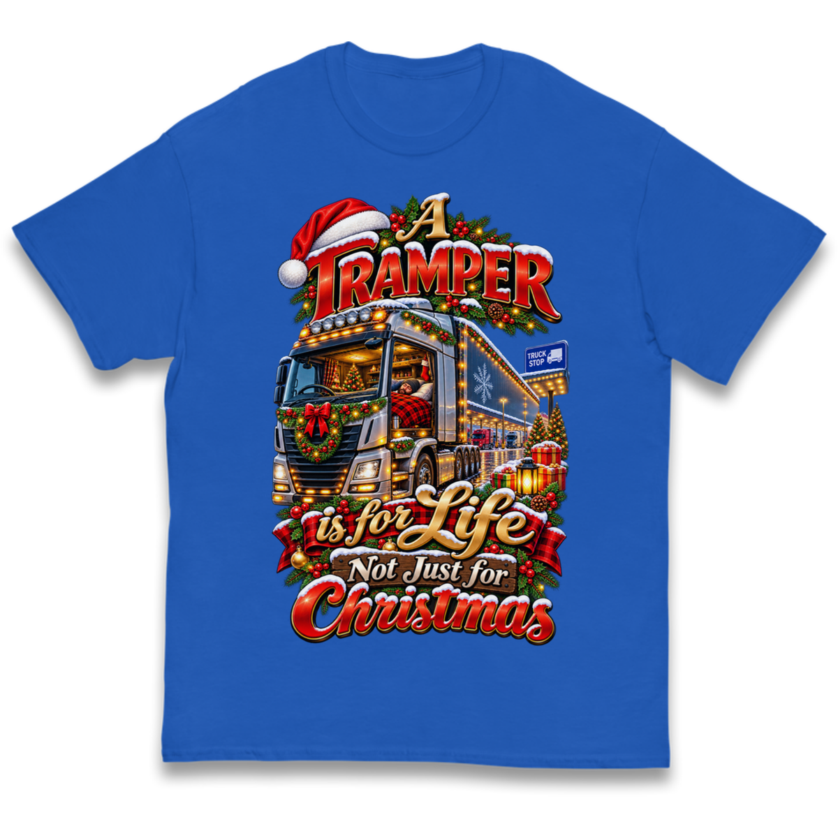 Trucker Christmas Kids T-Shirt