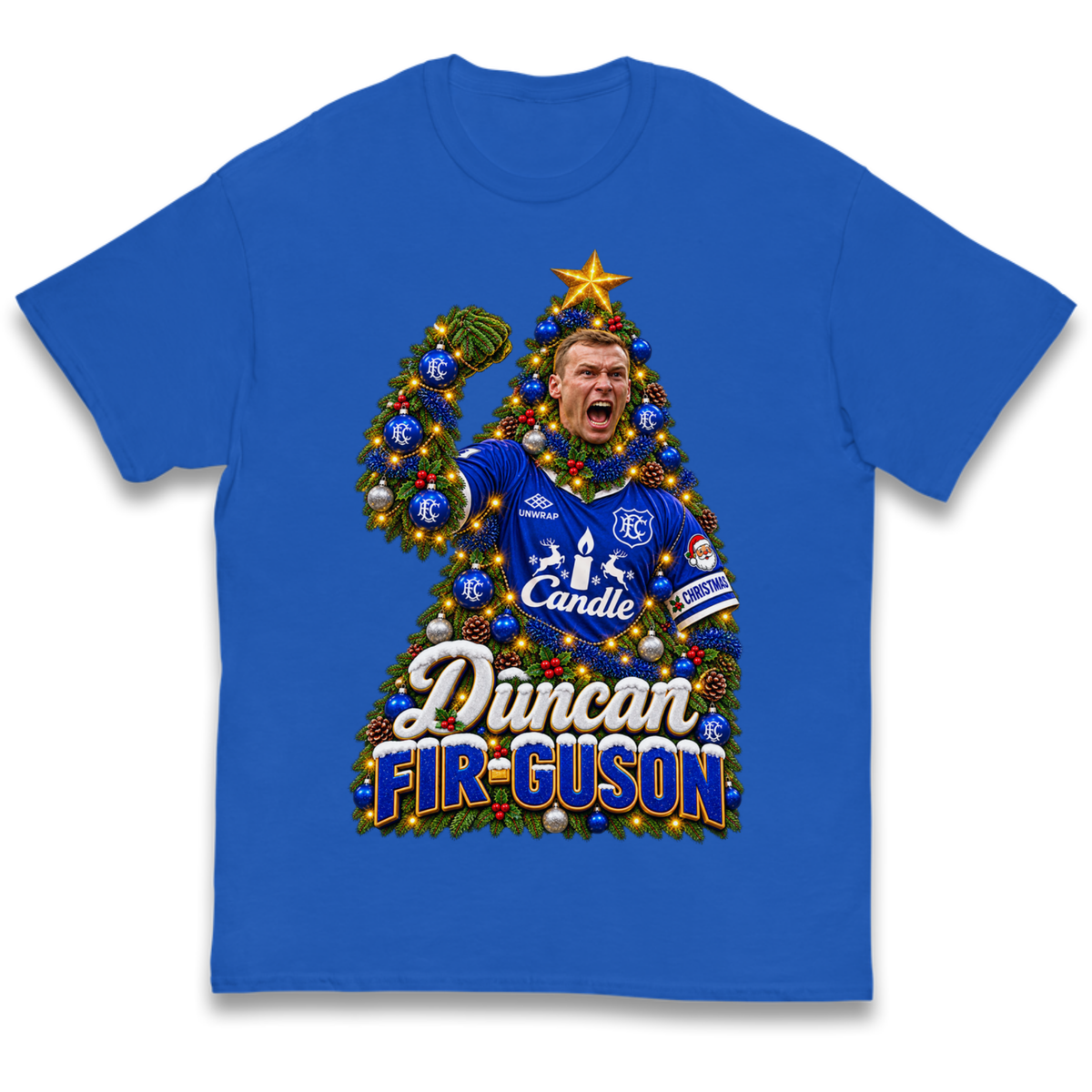 Duncan Ferguson Everton Christmas Kids T-Shirt