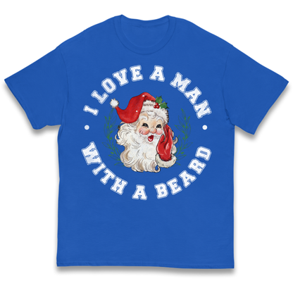 I Love A Man With A Beard Kids T-Shirt