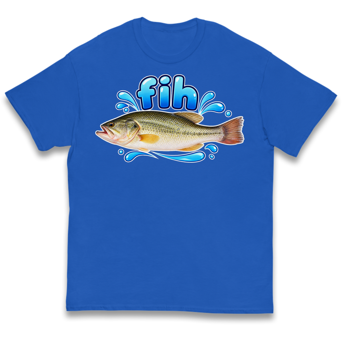 Fih Funny Bass Fish Kids T-Shirt
